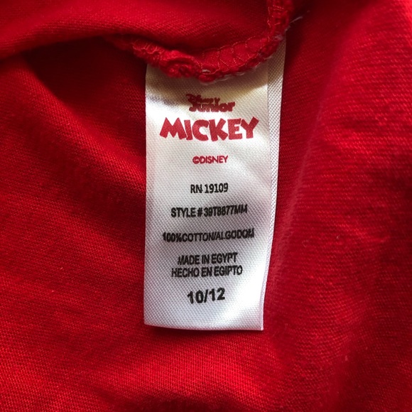Disney Junior Size 10-12 Mickey Mouse And Friends Red T-Shirt Short Sleeves Tee - Picture 8 of 16